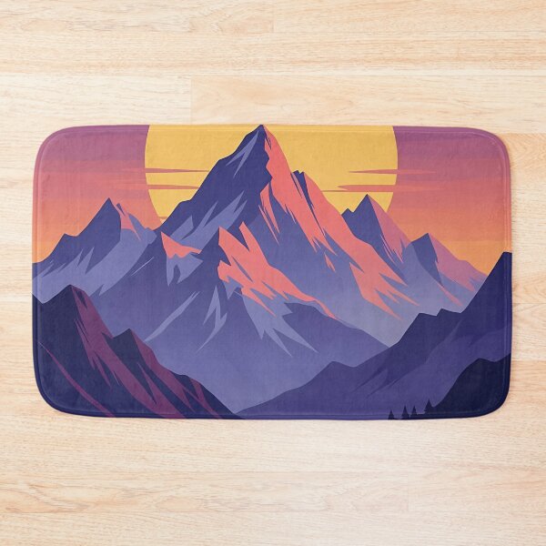 Item preview, Mountain, Sunset, River Water, Landscape,  Abstract Art Stylize, Repeated Texture Pattern (image size 6656x9984) designed and sold by Digital-Davinci.