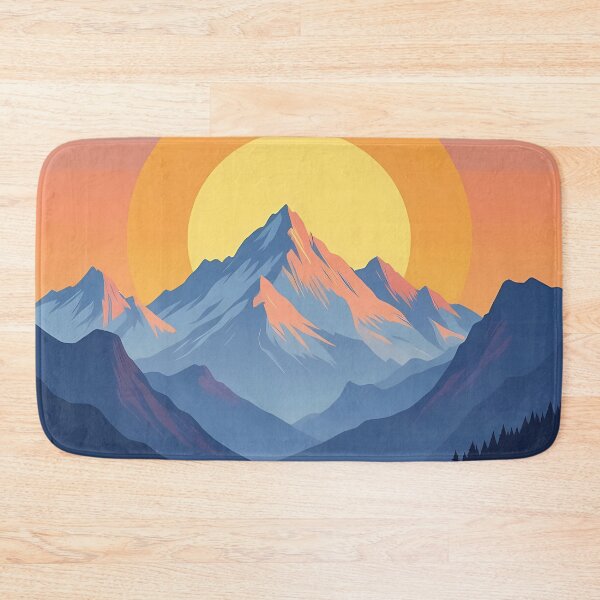 Item preview, Mountain, Sunset, River Water, Landscape,  Abstract Art Stylize, Repeated Texture Pattern (image size 6656x9984) designed and sold by Digital-Davinci.