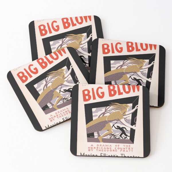 Item preview, Vintage Big Blow Poster | WPA Federal Theatre Art | Bold Graphic Style | New Deal Drama | Maxine Elliott’s Theatre NYC designed and sold by artofuniverse.