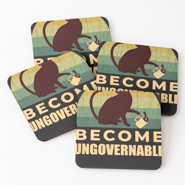 Item preview, Become-Ungovernable-Cat-Drink designed and sold by DirkKoche.