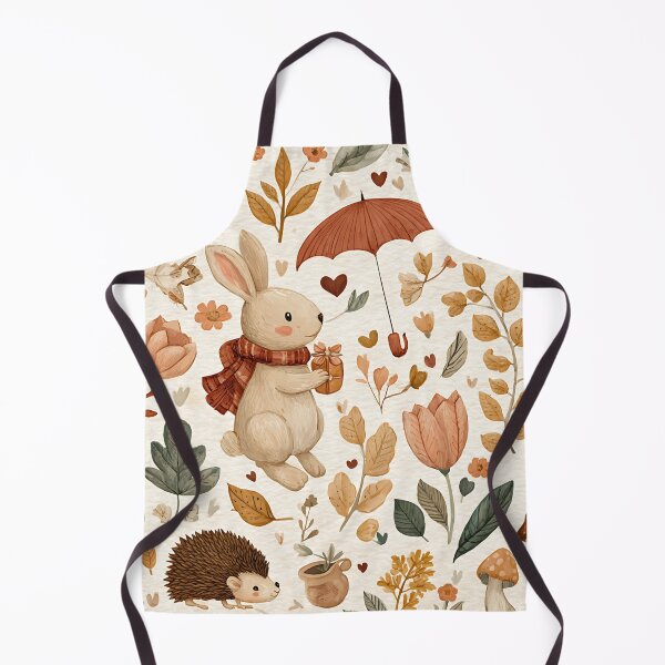 Item preview, AUTUMN BUNNY WALLPAPER PATTERN designed and sold by infinitearte.