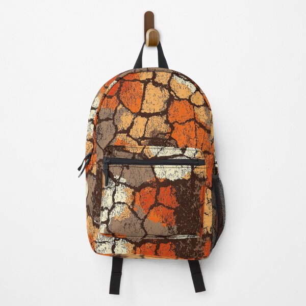 Item preview, Rustic pattern of cracked stones in warm oranges designed and sold by Piotrek0001.