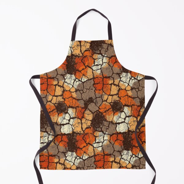 Item preview, Rustic pattern of cracked stones in warm oranges designed and sold by Piotrek0001.