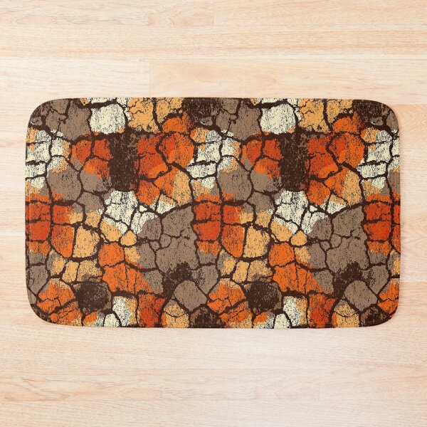 Item preview, Rustic pattern of cracked stones in warm oranges designed and sold by Piotrek0001.
