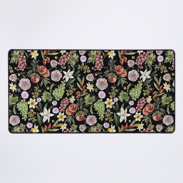 Item preview, Baroque Inspired Still Life Pattern Balck Background designed and sold by Carlo-Atzei.