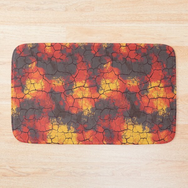 Item preview, Fiery abstract pattern with a cracked lava texture designed and sold by Piotrek0001.