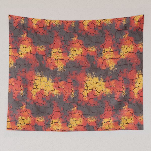 Item preview, Patrón abstracto ardiente con una textura de lava agrietada designed and sold by Piotrek0001.
