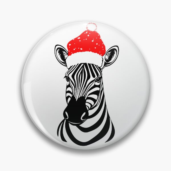 Item preview, Zebra in Santa Hat designed and sold by JollyCritters.