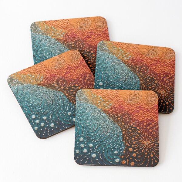 Item preview, Aboriginal Inspired Dot Art - With Cold and Hot designed and sold by GrinGalore.