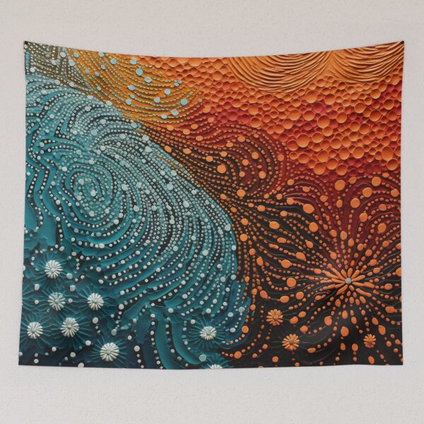 Item preview, Aboriginal Inspired Dot Art - With Cold and Hot designed and sold by GrinGalore.