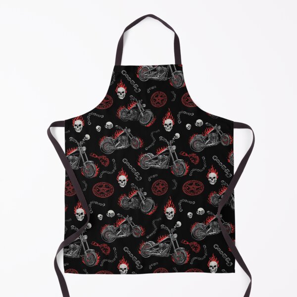 Item preview, Motorbikes burning skulls and pentagrams - Halloween all year with this metal burning bad to the bone desing designed and sold by FloralZoo.