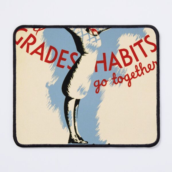 Item preview, Vintage Chicago WPA Poster | Tuberculosis Awareness Art Deco Style | Good Grades & Habits | 1930s Health Campaign Print designed and sold by artofuniverse.