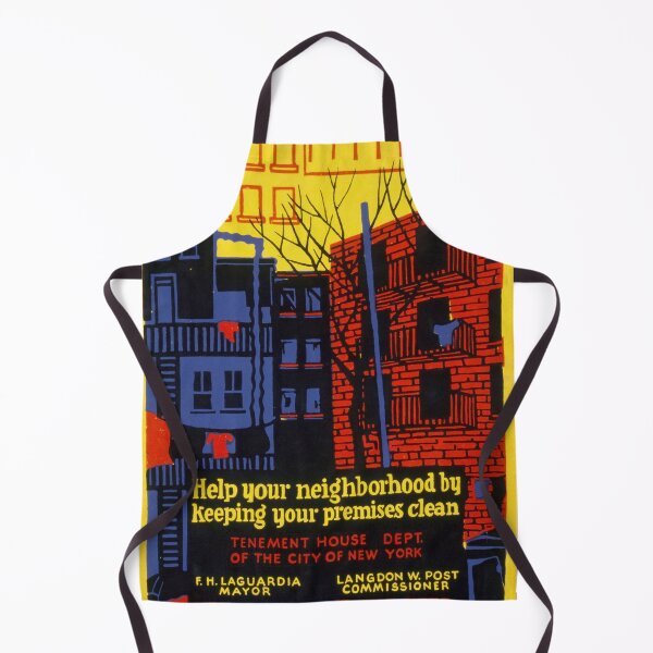 Item preview, Vintage Public Service Poster Art | Urban Cleanliness Campaign | Bold Colors & Art Deco Style | NYC Tenement Scene designed and sold by artofuniverse.