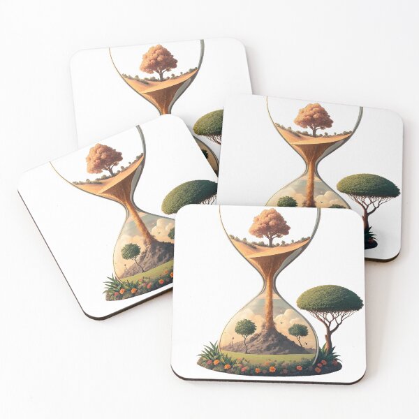 Item preview, Nature's future within hourglass, time passing slowly designed and sold by Ag49D.