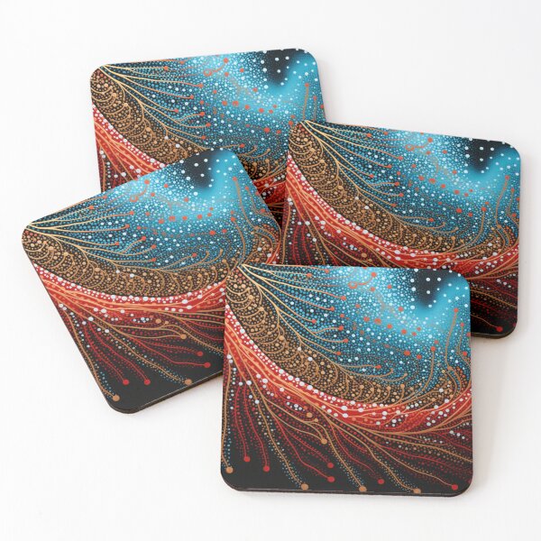 Item preview, Aboriginal Inspired Dot Art - With a Marine Coral Reef designed and sold by GrinGalore.