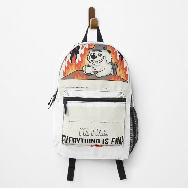Item preview, I'm Fine Dog Fire Humor Art designed and sold by INNER WINNER YOU.