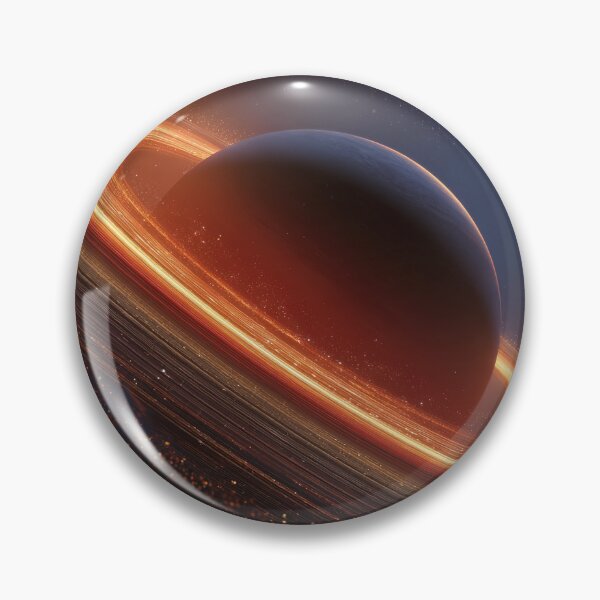 Item preview, Celestial Inferno – Glowing Planet with Radiant Rings designed and sold by StudioDina.