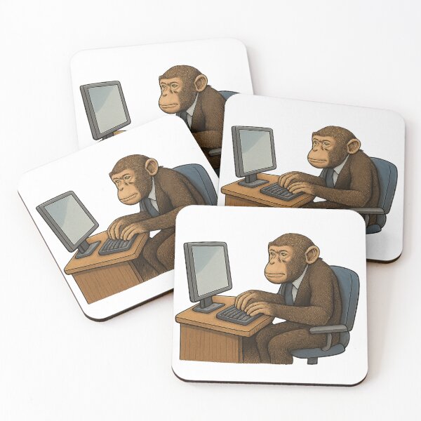 Item preview, Office Monkey at Computer designed and sold by photoparadise22.