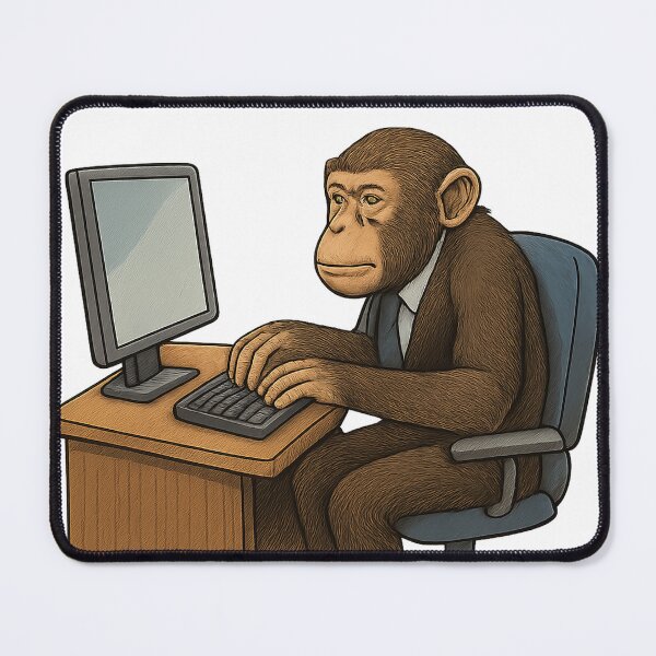 Item preview, Office Monkey at Computer designed and sold by photoparadise22.
