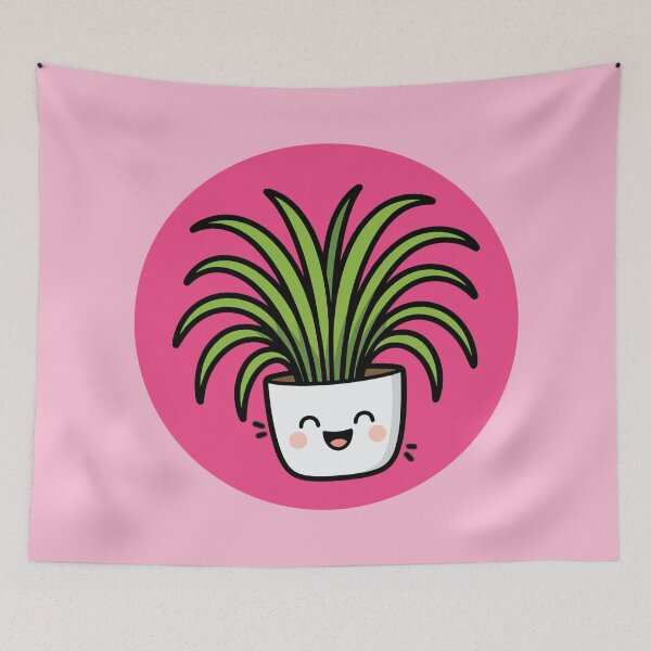 Item preview, Happy Spider Plant in Pot - Pink designed and sold by Clever Cookie.