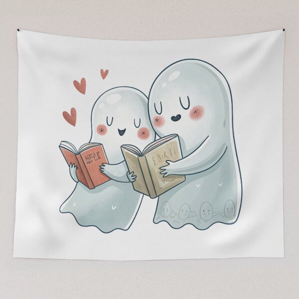 Item preview, Sheet ghosts reading books - halloween book nerds  designed and sold by cocomelon168.