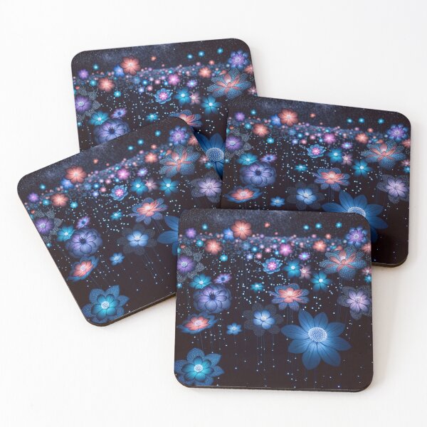 Item preview, Beautiful Glowing Flowers in a Magical Nighttime Garden Setting designed and sold by KanDa-Shop.