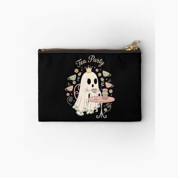 Item preview, TEA PARTY - SPOOKY CUTE GHOST IN CROW AND TEA CUPS designed and sold by justyna-s28.