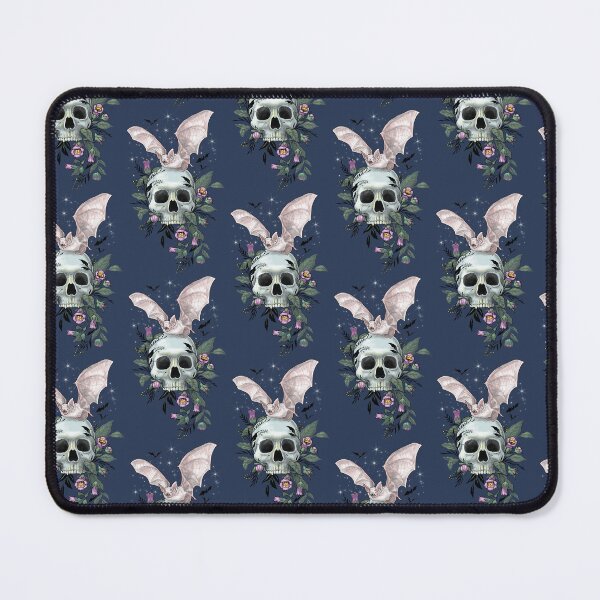 Item preview, Halloween Albino Bat and Skull Pattern designed and sold by Inky Paige.