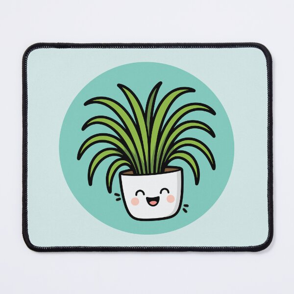 Item preview, Happy Spider Plant in Pot - Turquoise designed and sold by Clever Cookie.