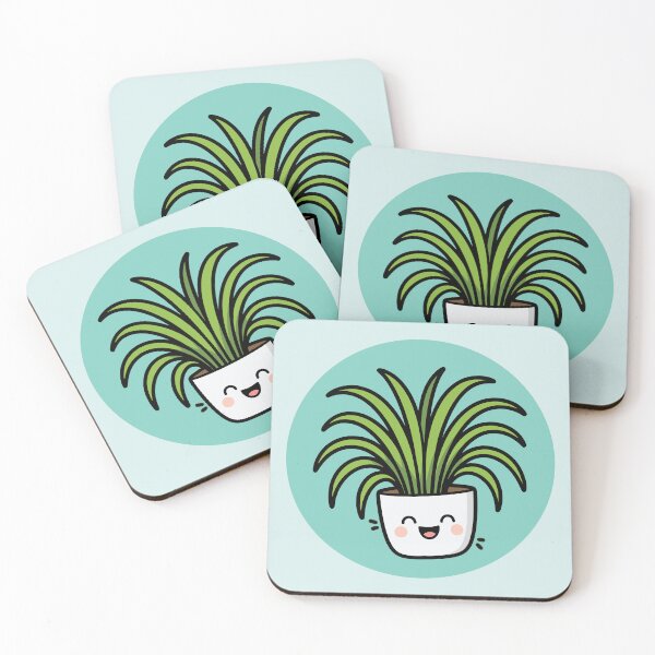 Item preview, Happy Spider Plant in Pot - Turquoise designed and sold by Clever Cookie.