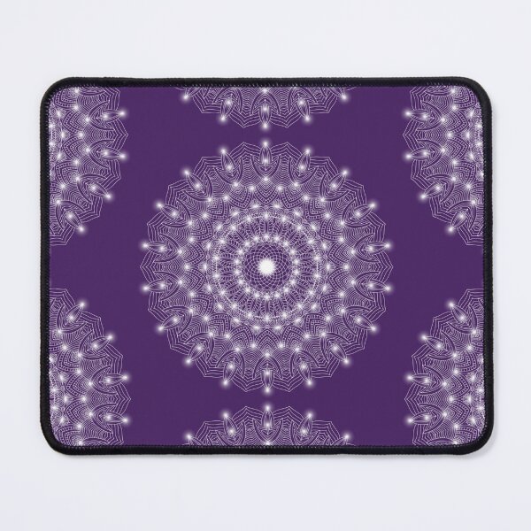 Item preview, Violet purple gold Indian Mandala Design Geometric Flower Pattern Meditation Boho Art designed and sold by DivineMandala.
