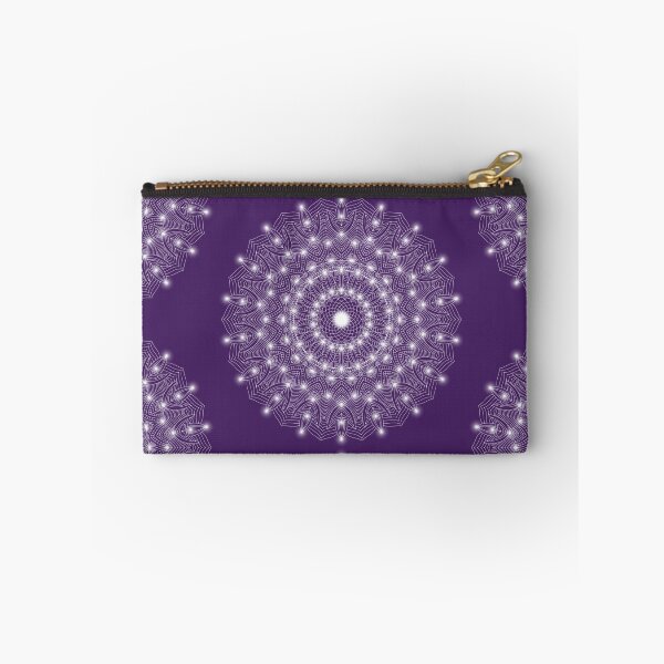 Item preview, Violet purple gold Indian Mandala Design Geometric Flower Pattern Meditation Boho Art designed and sold by DivineMandala.