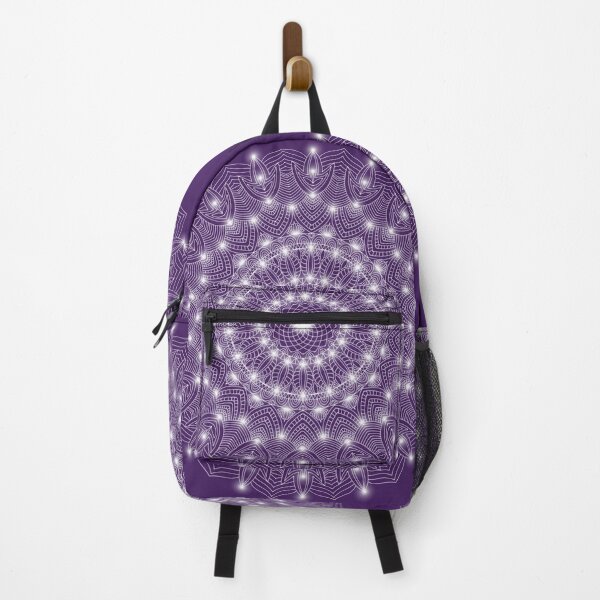 Item preview, Violet purple gold Indian Mandala Design Geometric Flower Pattern Meditation Boho Art designed and sold by DivineMandala.