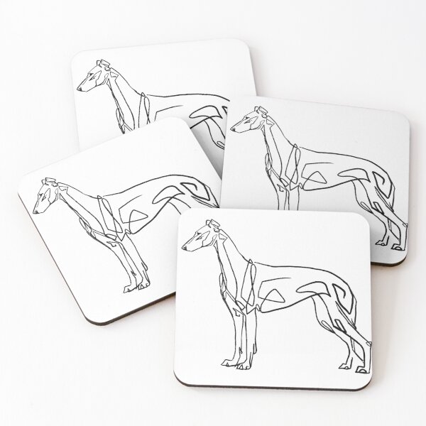 Item preview, Greyhound Stacked Line Art Minimalist Doodle designed and sold by Spinyflowerart.