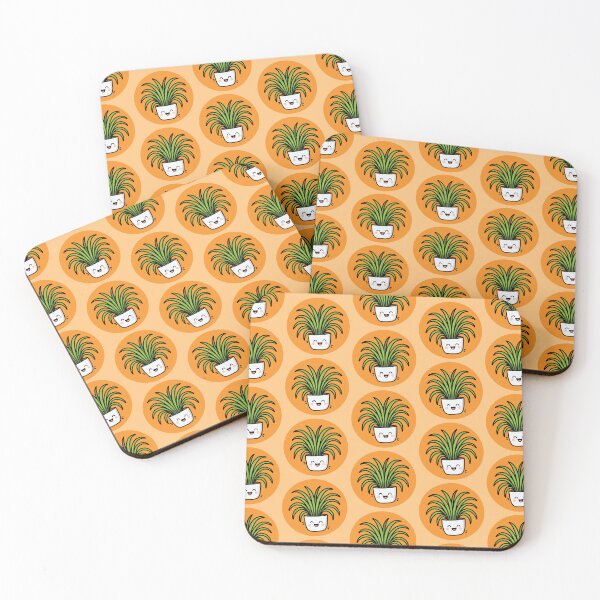 Item preview, Happy Spider Plant in Pot Pattern - Orange designed and sold by Clever Cookie.