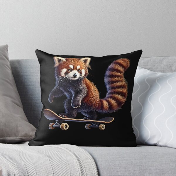 Item preview, Red Panda Riding a Skateboard Skateboarding Skater Fans designed and sold by Kimberley King Art  King Art.