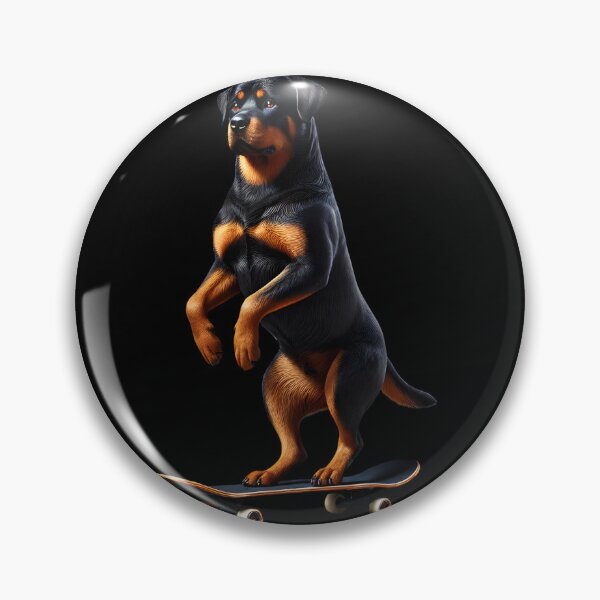 Item preview, Rottweiler Riding a Skateboard Skateboarding Skater Fans designed and sold by Kimberley King Art  King Art.