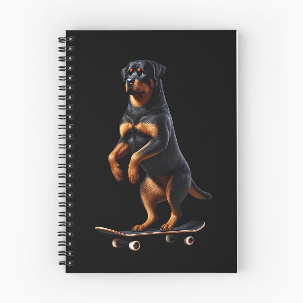 Item preview, Rottweiler Riding a Skateboard Skateboarding Skater Fans designed and sold by Kimberley King Art  King Art.