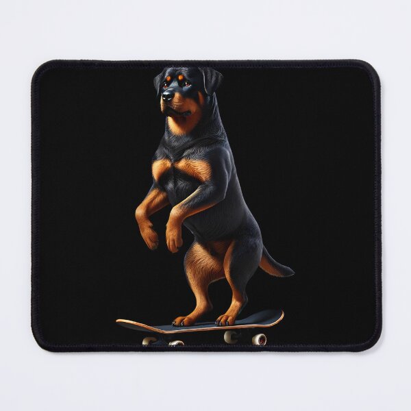 Item preview, Rottweiler Riding a Skateboard Skateboarding Skater Fans designed and sold by Kimberley King Art King Art.