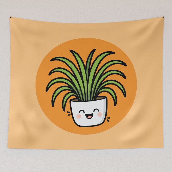Item preview, Happy Spider Plant in Pot - Orange designed and sold by Clever Cookie.
