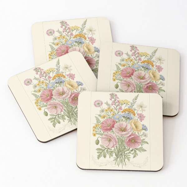 Item preview, Vintage Wildflower Bouquet Botanical Art Print 1 designed and sold by Pasteltone.