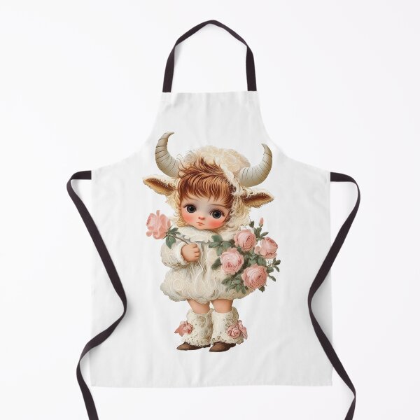 Item preview, Ángel dulce y sereno con rosas rosadas | Highland Cow Baby designed and sold by BlissxPals.