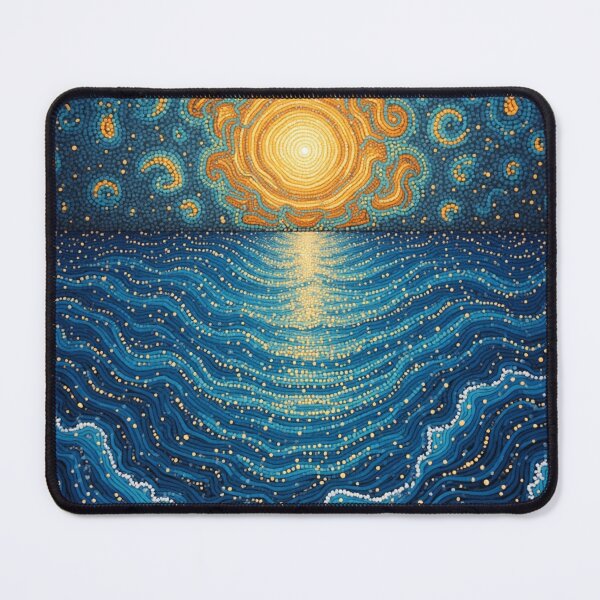 Item preview, Aboriginal Inspired Dot Art - Sun Over The Ocean designed and sold by GrinGalore.