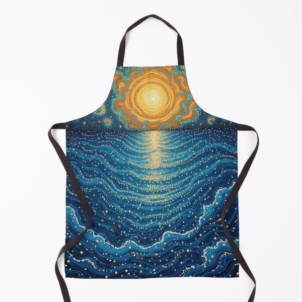 Item preview, Aboriginal Inspired Dot Art - Sun Over The Ocean designed and sold by GrinGalore.