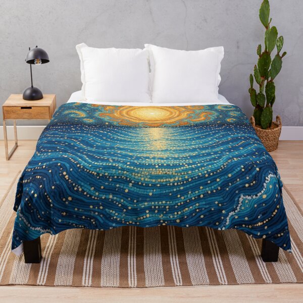 Item preview, Arte de puntos de inspiración aborigen: el sol sobre el océano designed and sold by GrinGalore.