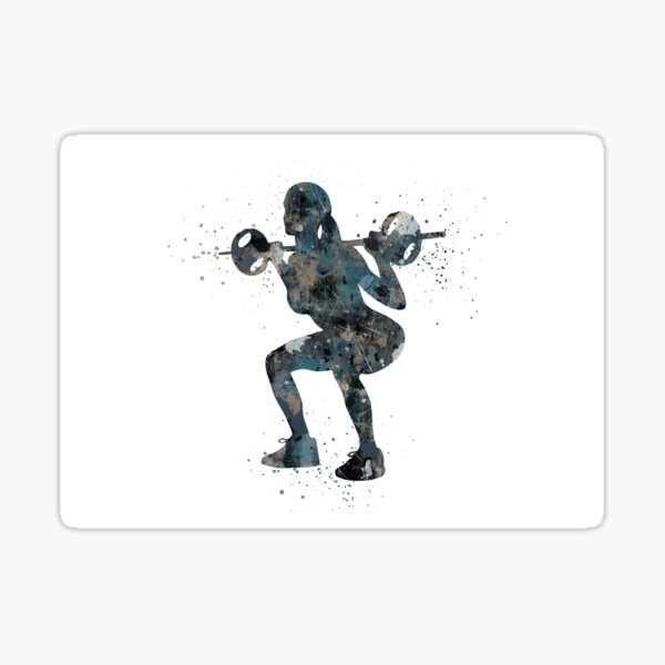Item preview, Female weightlifter, deadlift pick, woman weightlifter, weightlifting designed and sold by Rosaliartbook.