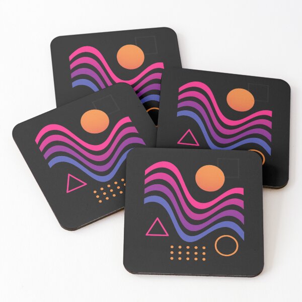 Item preview, Retro Wave Neon Abstract T-Shirt designed and sold by 9LivesDesign.