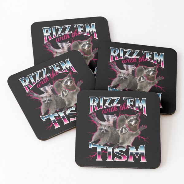 Item preview,  Rizz Em With The Tism Meme - Funny Autism Racoon In designed and sold by vranarhylas.