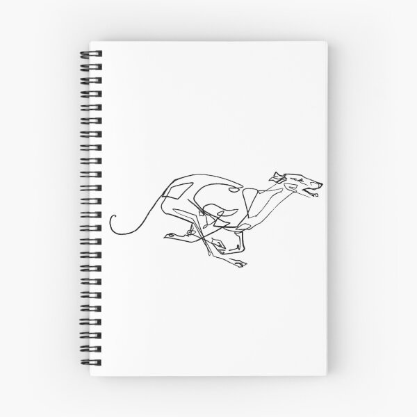 Item preview, Greyhound Coursing Line art minimalist dog art designed and sold by Spinyflowerart.