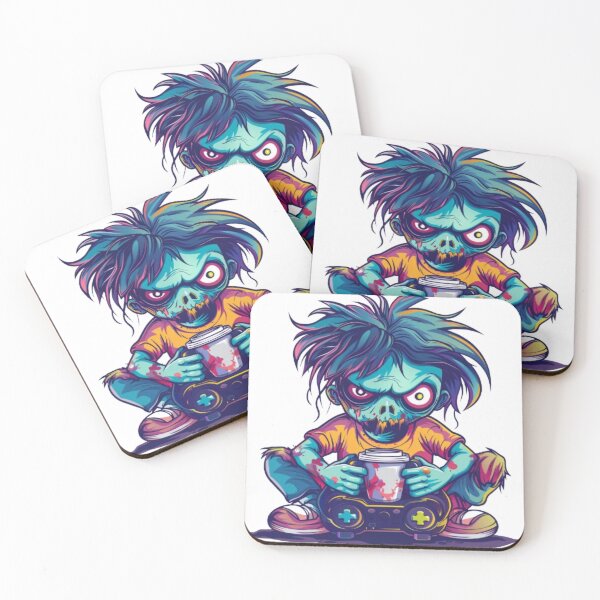 Item preview, Zombie Gamer with Coffee – Horror Gaming Design designed and sold by AlexLineArt.